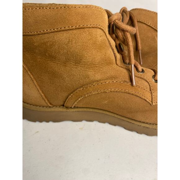 UGG Bethany Chestnut Lace Up Boot Womens Suede Sheepskin Fur Lined Size 7 - Picture 11 of 15